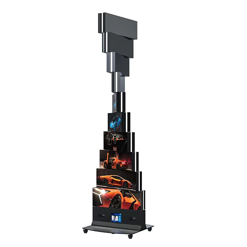 Technical solution for a 10-layer single-sided rotating mechanical LED display