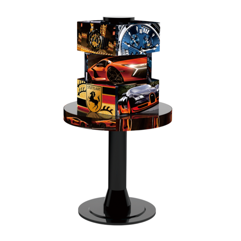 Three-layer, four-sided deformable LED mechanical screen 