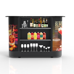 Luminous counter screen intelligent mobile bar display system