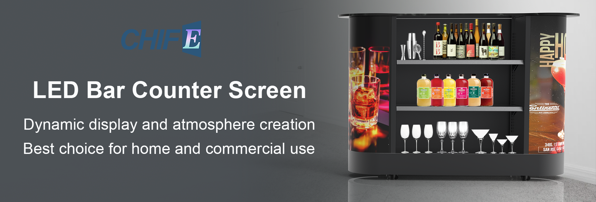 LED bar counter screen