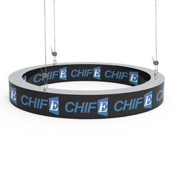 Circular double-ring visual display LED digital signage