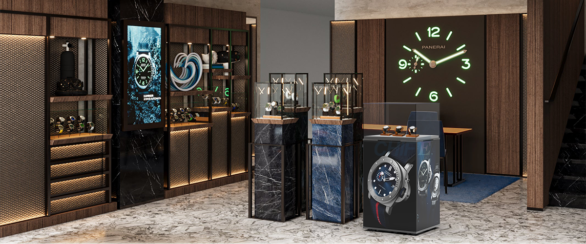 Four-sided LED display crystal display stand-06