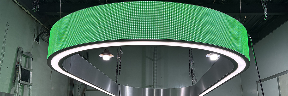 LED circular suspended screen