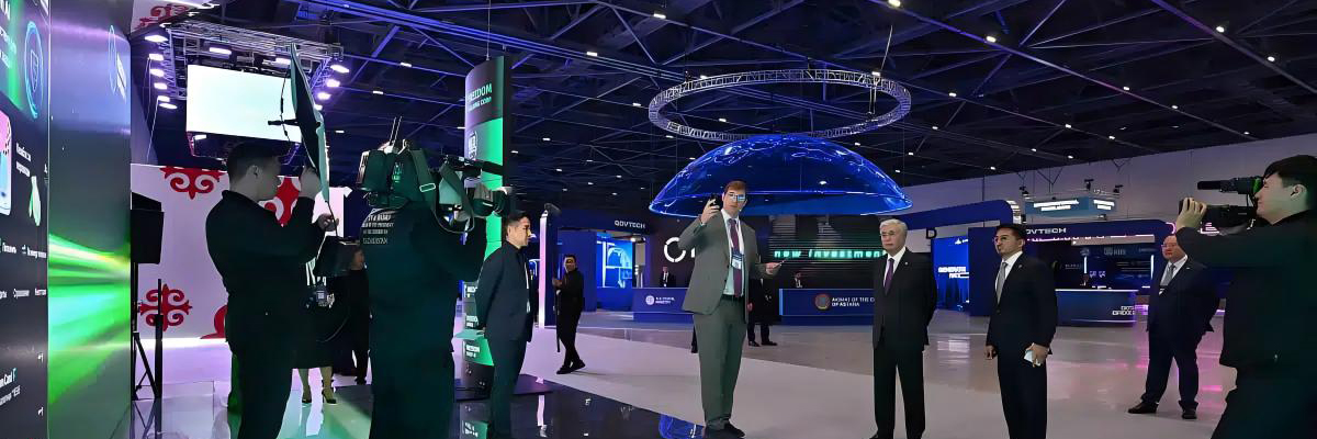 LED kinetic rotating screen in Kazakhstan