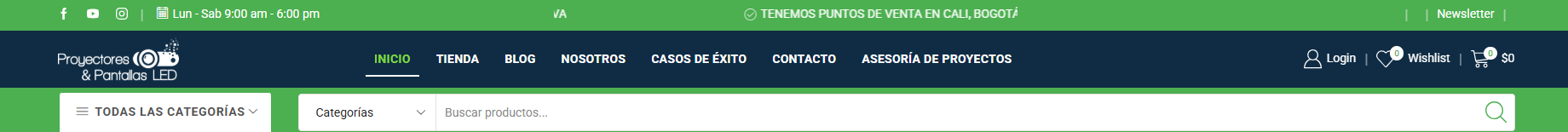 LED display screen company Proyectores Pantallas LED 