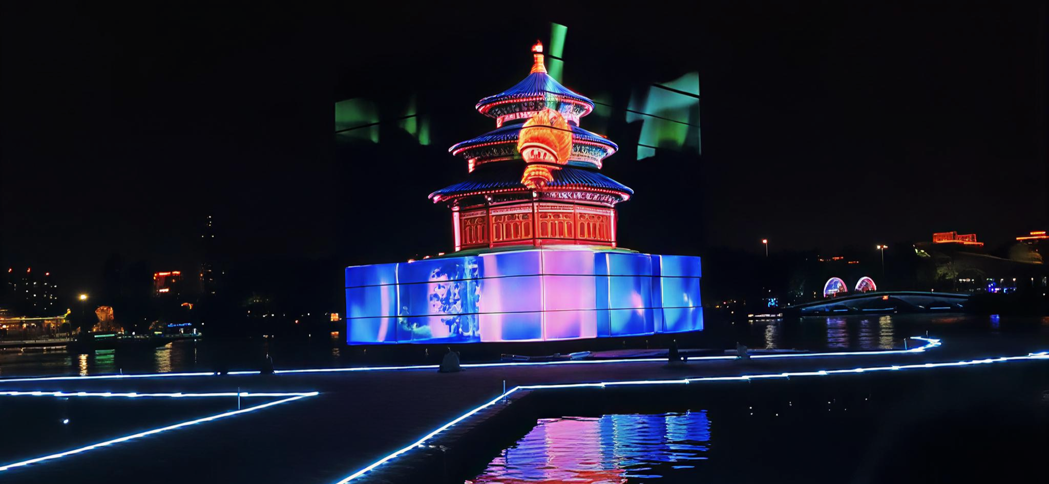 3D Imitation Screen Visual Experience Image