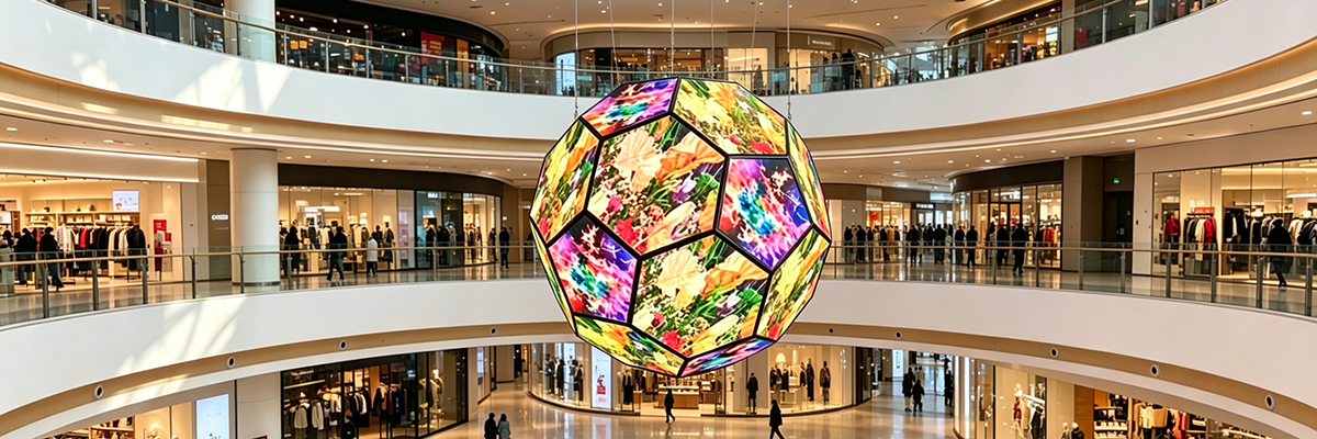 Football-shaped LED display-02 Football-shaped LED display-02