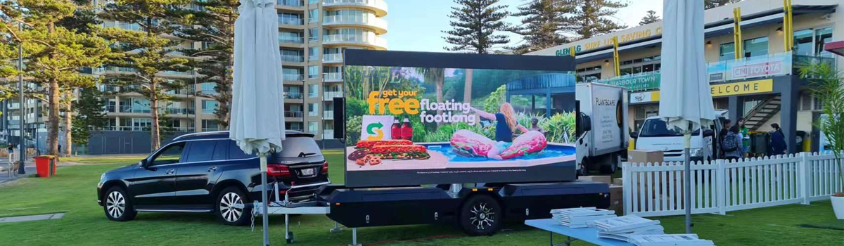 portable event mobile led video wall trailer truck