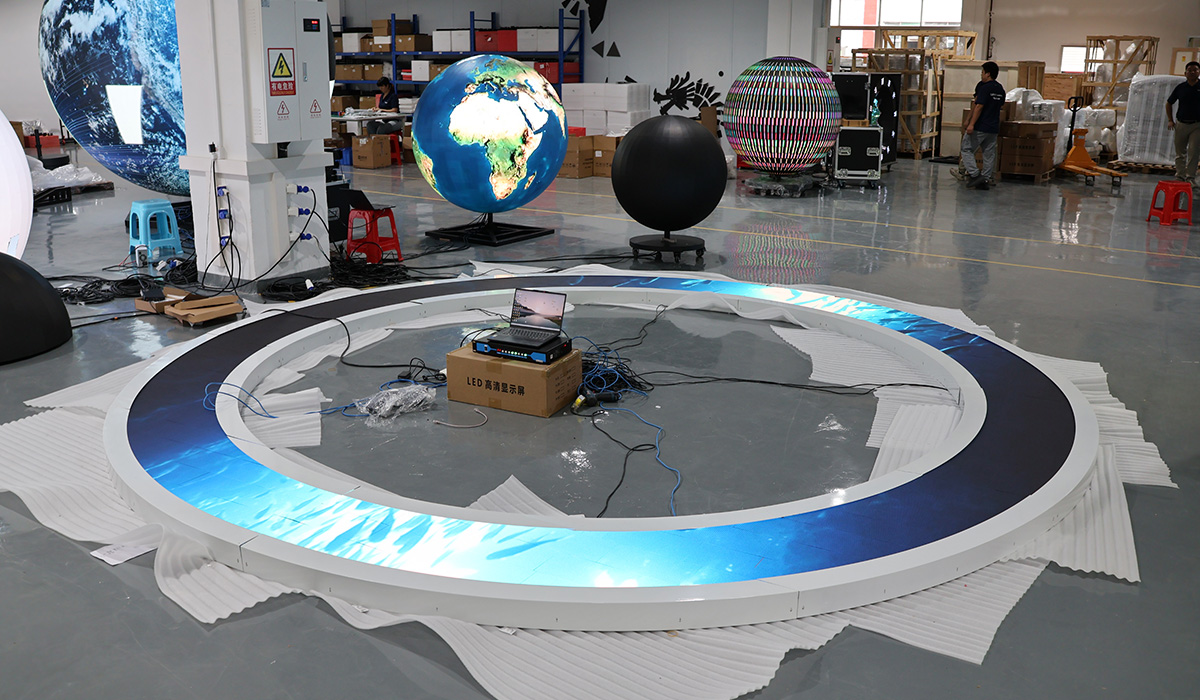 Case|Indoor P2 Suspended Circular LED Display Project Export to the US