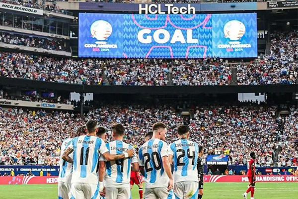 Argentina led sadium screen scoreboard
