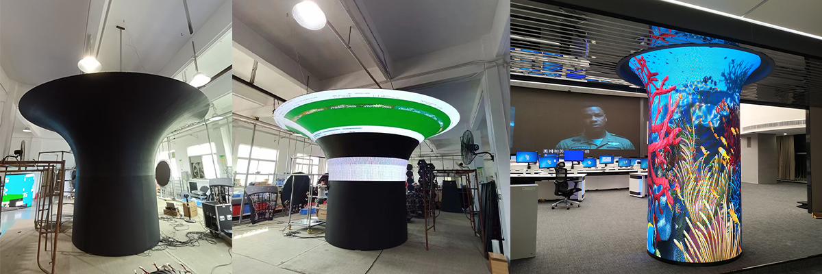 Horn-shaped LED Display -07