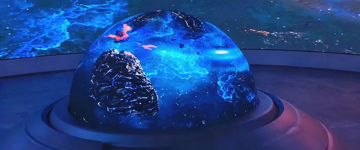 LED hemispherical screen applications