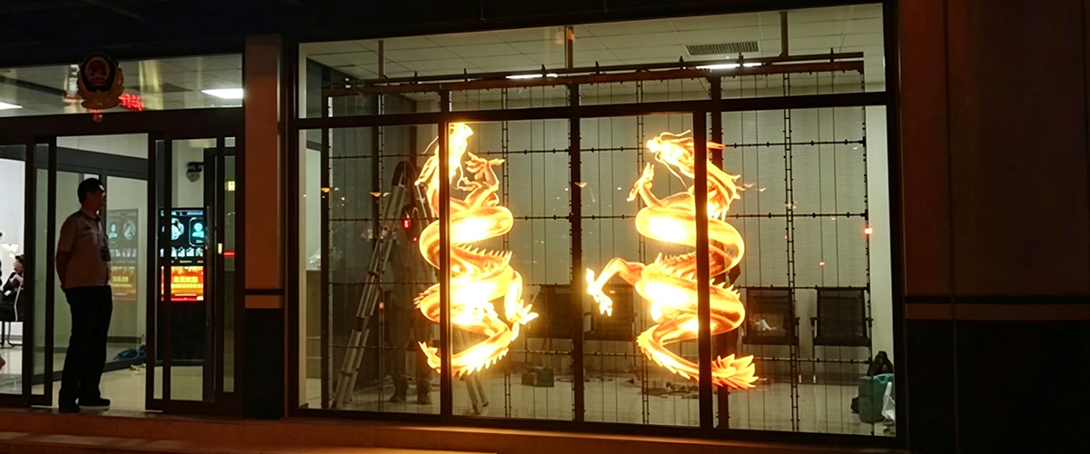 Semi-outdoor-LED-transparent-display Semi-outdoor-LED-transparent-display