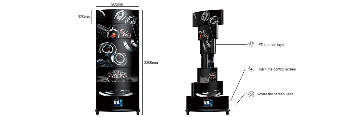 multi-layer double-sided LED display-02 multi-layer double-sided LED display-02