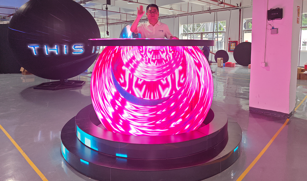 Curved LED Reception Desk-07